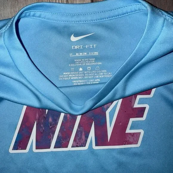 Girls Nike 3T Blue Shirt - Picture 4 of 4